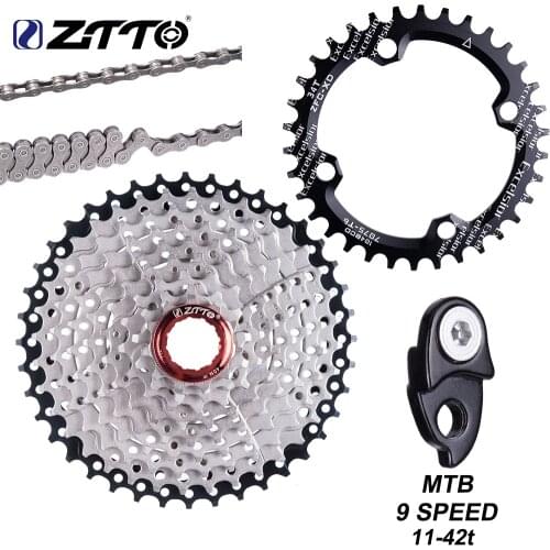 ZTTO MTB 9Speed 11-42T Cassette 9 s 27s Freewheel Mountain Bike Bicycle Parts 9V Cassette Wide RATIO Compatible For M430 M4000