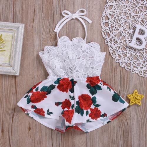 UK Newborn Baby Girl Sleeveless Romper Bodysuit Jumpsuit Outfit Clothes Summer