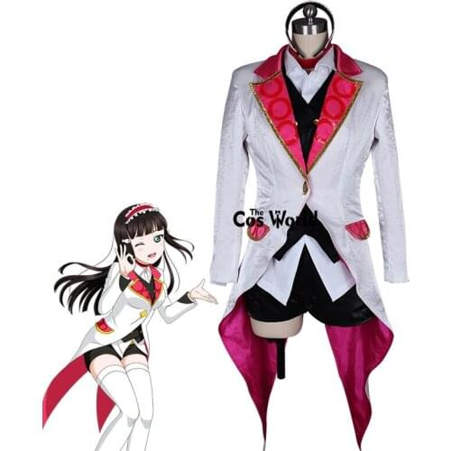 Love Live Sunshine Aqours Kurosawa Dia Mirai Ticket Coat Shirt Vest Pants Uniform Outfit Anime Cosplay Costumes