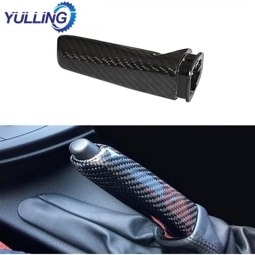 YULLING Real Carbon Fiber Handbrake Brake Handle Cover FOR BMW E46 E90 E92 F30 F32 F80 Carbon Fiber Brake Handle
