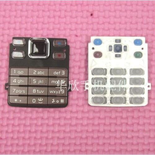 Brown New Keypads For Nokia 6300 housing Main Function Keyboards Buttons Cover Case Free shipping