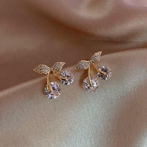 New Arrival Petite Cherry Delicate Stud Earrings For Women Gifts