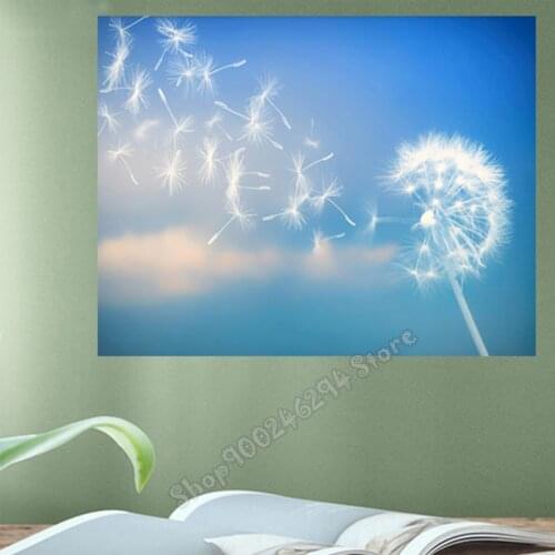 Dandelion white blue sky Full drill square round diamond painting mosaic diamond rhinestones diamond embroidery kit FF3462