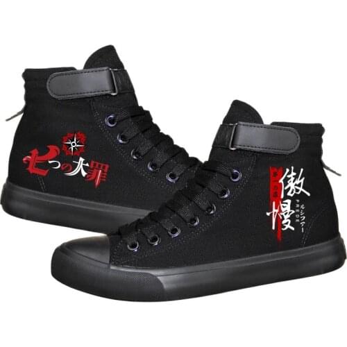 High-Q Unisex Anime Cos The Seven Deadly Sins Casual plimsolls canvas shoes rope soled shoes