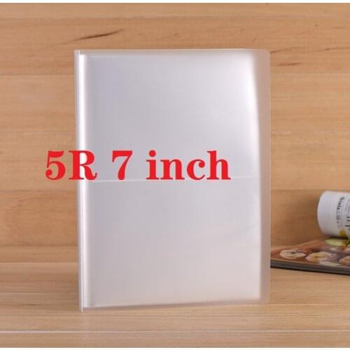 PP Pure Frosted Simple Cover Transparent Insert Type 5R 7 Inch PP Photo Album/postcard Book Write Collection 80 Photos kid gifts