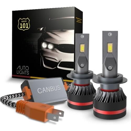 Route101 H7 LED Canbus Headlight Bulb 6000K Anti Error Conversion Kit for Auto 12v-24v Car Light Lamp