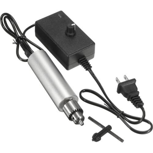 Us Plug Dc 6V-24V Mini Electric Hand Drill 385 Dc Motor With Jt0 Chuck Adjustable Speed Diy Tool Durable