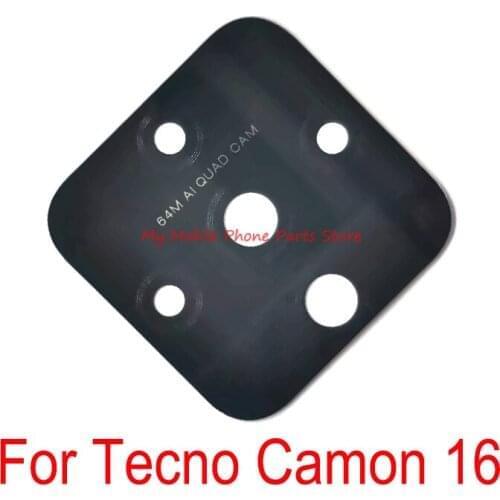 Cell Phone Rear Camera Glass Lens For Tecno Camon 16 Back Main Camera Glass Lens With Glue Tape For Camon 16 Camon16 Spare Parts