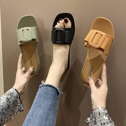 Women Slippers New Fashion All-match Korean Style Slippers Women Summer Wear Home Non-slip Student Flat-bottom Slippers