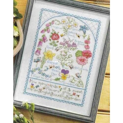 Top Customized Embroidery Lovely Little Garden Cross Stitch Patterns Funny with 100% Cotton Floss & Free Shipping for Wall Decor