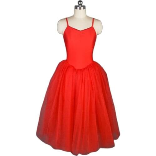 15089 Dance Favourite New Ballet Tutu Red Bodice with Camisole Ballet Costume Women Romantic Ballet Tutu Adult Blalet Tutu