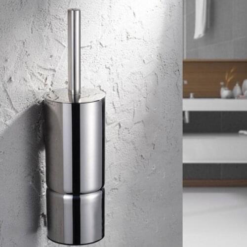 304 Stainless Steel Toilet Brush & Holder Set Bathroom Toilet Brush Holder Home WC Toilet Cleaning Accessories