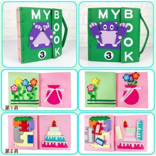 3D Kid Cloth Book DIY Panting Book Manual Intelligence Puzzle Children Toy Book Early Education Development Educational Toys