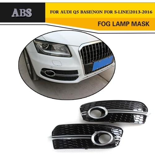 ABS Chrome Front Foglamp Mask Car Light Covers For Audi Q5 Standard Bumper 2013