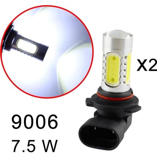 Car Accessories 7.5W White Color Driving Foglight Lamp Bulb For 9006 HB4 9012 9006HP 9006XS Fog Day Running Light Trim