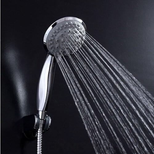BANGPU Multi Function Handheld Shower ABS Plastic Hand Shower High Pressure Shower Head Chrome Round Shower Head Save Water