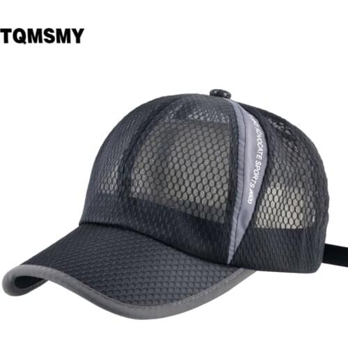 TQMSMY Snapback Mesh Baseball Cap Men Outdoor Adjustable Dad Hats Women Breathable Visor Caps Solid Color Quick-dry Bones TME44