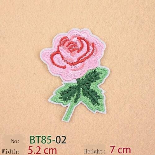 Bowisheet Iron On Patches 10 Pcs Embroidered Motif Applique Assorted Size Decoration Sew On Patches for DIY Jeans Jacket, Cloth