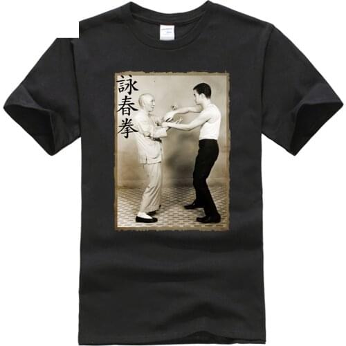 HOT Deals 2019 Brand T Shirt Men Fashion Fashion Men Bruce LEE & Ip Man Wing Chun Kung Fu T Shirt Order Men T-Shirt