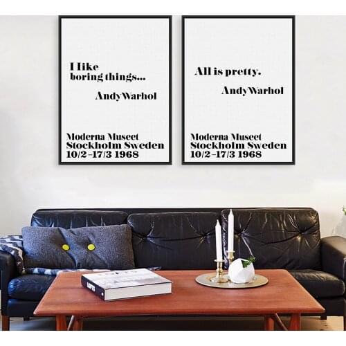 Andy warhols sayings Poster Canvas Abstract Modern Art Painting Canvas Art Room Decor No Frame