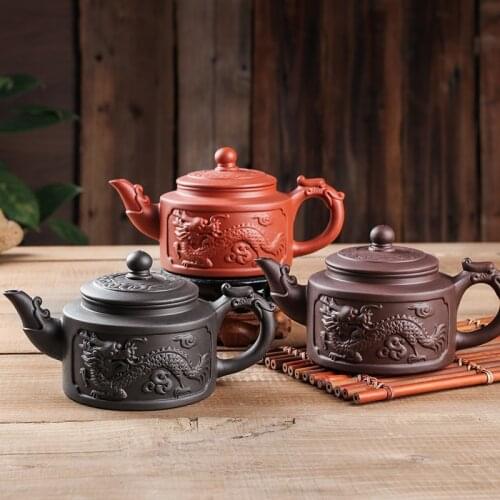 Yixing Large Purple Clay Pot Large Capacity Kungfu Teapot Household Handmade Filter Red Clay Pot Teacup Tea Set