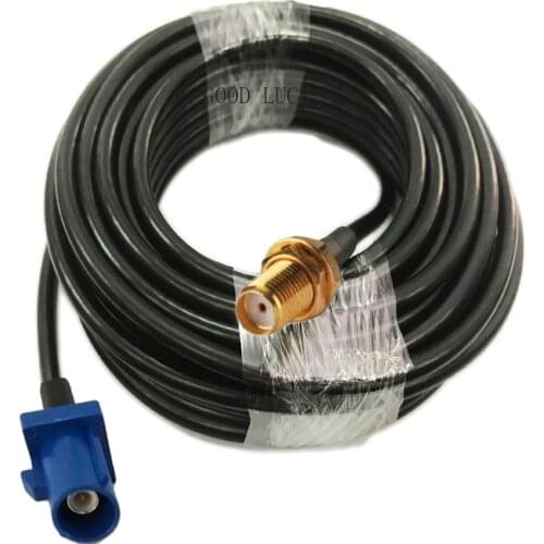 Fakra C Plug male to SMA Female LMR195 RF Connector Coax Coaxial Cable 50ohm 1/3/5M 10m 15m 20m