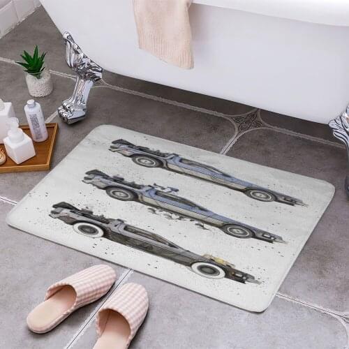 BTTF Delorean Carpet Areas Rug Non-slip Floor Mat Rug 3D Printing Living Room Bedroom Door Mat Home Decoration