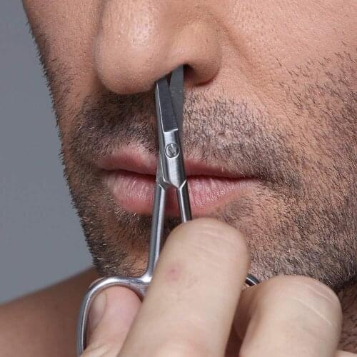 MaBox Eyebrows and nose hair scissors, 3.7 "Stainless steel professional facial hair beard beard eyelashes ear hair and beard