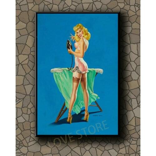 P397 Vintage Beautiful Pin-up Girl Classic Picture 530 Silk Fabric Poster Art Decor Indoor Painting Gift