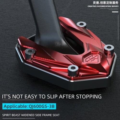 SPIRIT BEAST Motorcycle Foot Support Pad Accessories Side Stand Enlarge Pad Extension Side Support Pad For QJMOTOR QJ600GS-3B