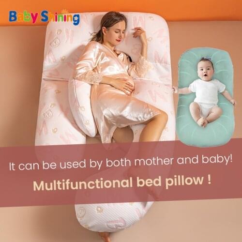 Multifunctional U-shaped Pillow for Pregnant Women Waist Protection Lying on Side Washable Maternity Pillow Sleeping Artifact