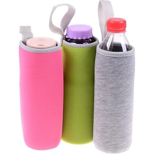 Portable Water Bottle Covers Heat Insulated Cloth Cup Sleeve Case Bottle Sleeves Storage Bag with Handle