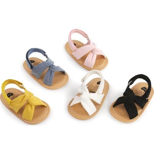 FOCUSNORM 5 Colors Newborn Baby Girls Boys Sandals Shoes With Headband Solid Non-Slip Flats Shoes 0-18M