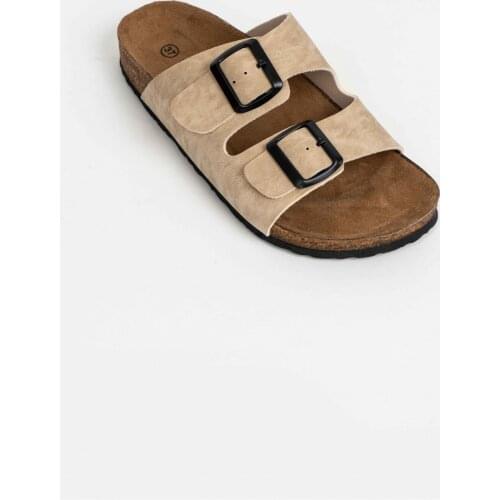 Summer style shoes woman sandals shoes cork slippers sandals Flip Flops beach slippers Double Buckled Woman Slippers Circular Heel