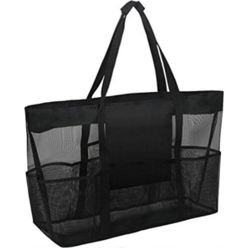 Large Capacity Mesh Bag Breathable Mesh Bag With Multiple Pockets For Beach Picnic Travel Bag Travel Bag
