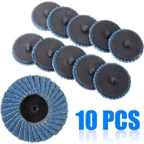 10Pcs/Set 60 Grit Grinding Wheel Flap Disc 50mm 2'' Angle Grinder Sanding Discs Hard-wearing Abrasive Tools