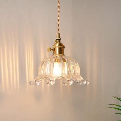 Nordic fresh small chandelier restaurant cloakroom aisle childrens room Princess room lamp crown copper glass chandelier