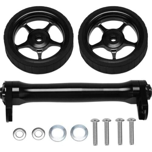 Folding Bike Widen Easy Wheel&Telescopic Rod Extension Bar for Brompton Rear Cargo Rack Easywheel Telescopic Rod