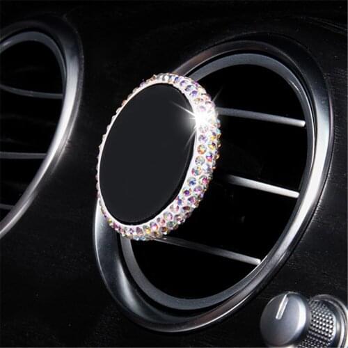 Universal Creative Diamond-studded Magnetic Mobile Phone Car Holder Air Outlet Mobile Phone Navigation Bracket Bling Crystal