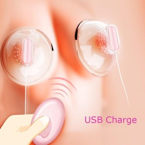Vibrator Breast Masturbator Breast Enlargement Pump Nipple Sucker Electric Shock Sex Toys for Women Couple Sex Shop
