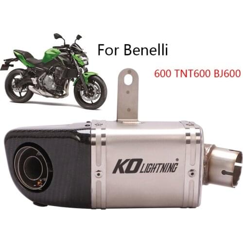 For Benelli 600 TNT600 BJ600 BN600 Exhaust Pipe Motorcycle Muffler Escape with Removable Db Killer Slip On Original Catalyst