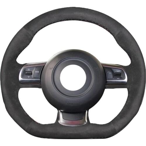 Alcantara Leather Suede Car Steering Wheel Cover for Audi TT 2008-2013