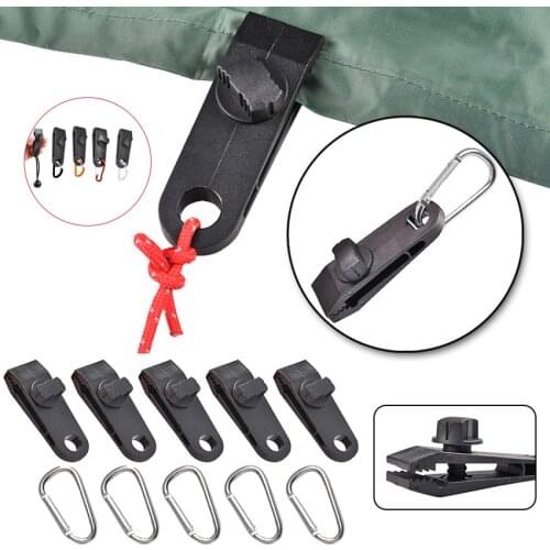 5pcs Tent Awning Canopy Tarp Clamps Clips Wind Rope Camping Buckle Clips Anchor Gripper Jaw Grip Trap Tighten Woodworking Tool