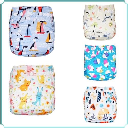 Newest Prints 1PC Infant Diaper Washable Baby Cloth Diaper Newborn Waterproof Diaper Cover Reusable Diaper Washable Pocket Nappy