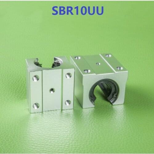 100pcs/lot SBR10UU Open Type Linear Ball Bearing Sliding Block for SBR10 10mm linear guide rail CNC router SME10UU