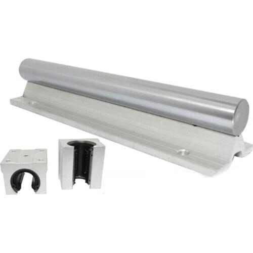 12mm linear rail SBR12 L 350mm supporter rails 1 pcs + 2 pcs SBR12UU blocks for CNC for 12mm linear shaft support rails