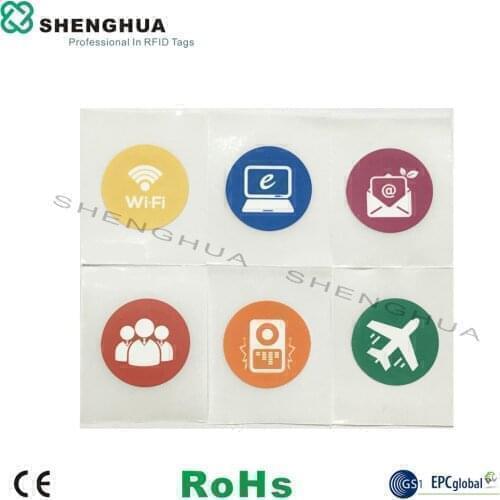6pcs/pack Waterproof small RFID UHF sticker tags Rewritable Passive Rfid Mini Nfc Tag RFID 213 Chip Mobile Payment 13.56MHz RFID