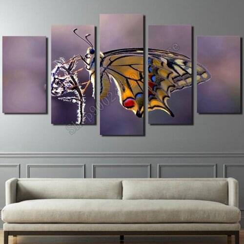5 piece diamond painting DIY animal butterfly cross stitch 3D modern painting Mosaic full square diamond living room decorFF3849