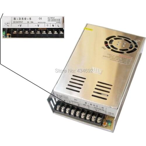 Aluminum DC 5V 70A 350W Regulated Switching Power Supply Adapter Use For CCTV Cameras Led Strips Home Appliances Free Shipping