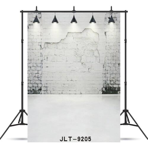 White Brick Wall Floor Photographic Background For Portrait Children Baby Shower Vinyl Cloth Printed Backdrops Photo Shoot